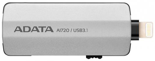 Флешка USB 64Gb A-Data i-Memory AI720 USB 3.1/Lightning AAI720-64G-CGY серый