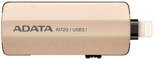 Флешка USB 32Gb A-Data i-Memory AI720 AAI720-32G-CGD золотистый