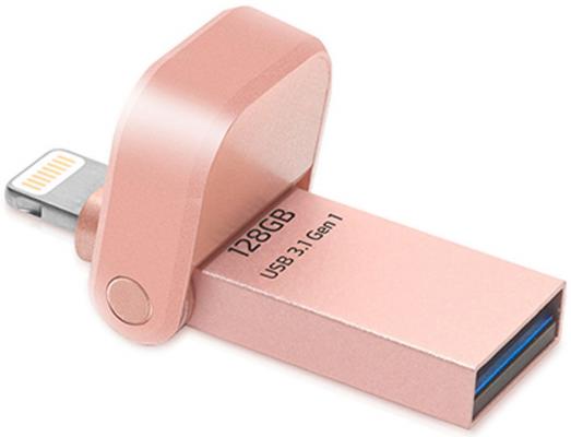 Флешка USB 128Gb A-Data i-Memory AI920 USB 3.1/Lightning AAI920-128G-CRG розовое золото