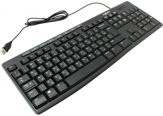 Клавиатура проводная Logitech Keyboard K200 For Business USB черный
