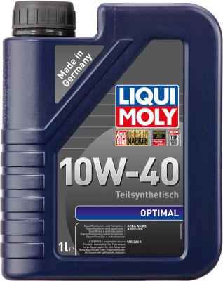Полусинтетическое моторное масло LiquiMoly Optimal 10W40 1 л 3929