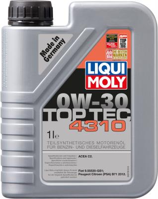 Полусинтетическое моторное масло LiquiMoly Top Tec 4310 0W30 1 л 2361