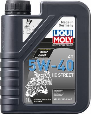НС-синтетическое моторное масло LiquiMoly Motorbike 4T HC Street 5W40 1 л 20750