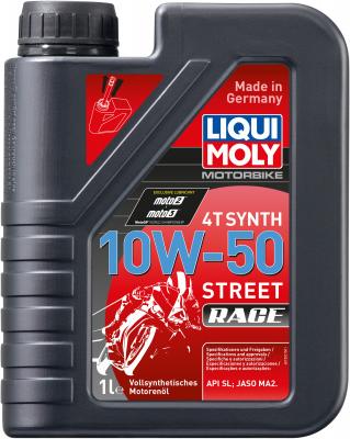 Cинтетическое моторное масло LiquiMoly Motorbike 4T Synth Street Race 10W50 1 л 3982