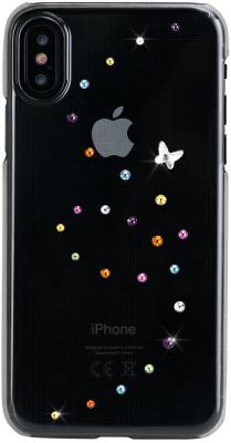 Накладка Bling My Thing Papillon. Cotton Candy для iPhone X прозрачный с кристаллами Swarovski