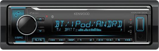 Автомагнитола Kenwood KMM-BT304 USB MP3 CD FM RDS 1DIN 4х50Вт черный
