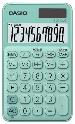 Калькулятор карманный CASIO SL-310UC-GN-S-EC 10-разрядный зеленый