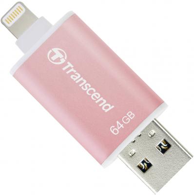 Флешка USB 64Gb Transcend JetDrive Go 300 TS64GJDG300R розовое золото