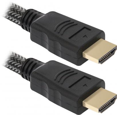 Кабель HDMI 1м Defender 87340 круглый черный