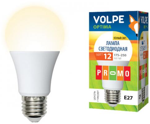 Лампа светодиодная VOLPE LED-A60-12W/WW/E27/FR/O  12Вт Е27 А60