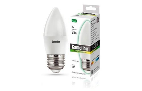 Лампа светодиодная CAMELION LED8-C35/830/E27  8Вт 220в