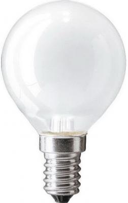 Лампа накаливания PHILIPS P45  40W E14 FR шарик матовый
