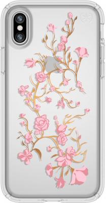 Накладка Speck Presidio Clear + Print Golden Blossoms Pink/Clear для iPhone X прозрачный 103136-5754
