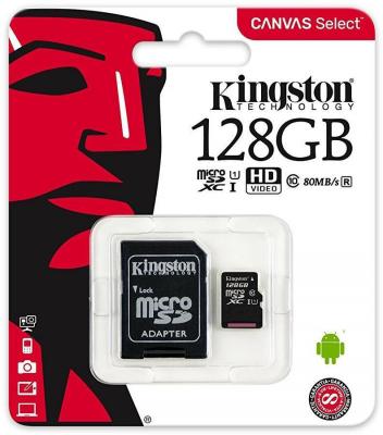 Карта памяти Micro SDXC 128GB Class 10 Kingston SDCS/128GB