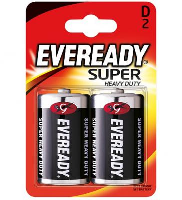 ENERGIZER Батарейка солевая Eveready R20 тип D 2шт