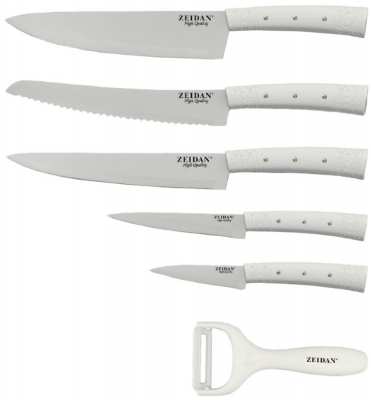Набор ножей Zeidan Z-3089 белый