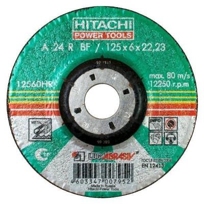 Диск шлифовальный по металлу 14А 27 (125х6х22,2 мм) Hitachi-Луга HTC-12560HR