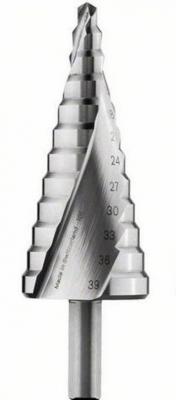 Сверло ступенчатое BOSCH ступенчатое 6-39 мм, трехгр.хв. (2.608.597.521)  6-39мм, трехгр.хв., HSS