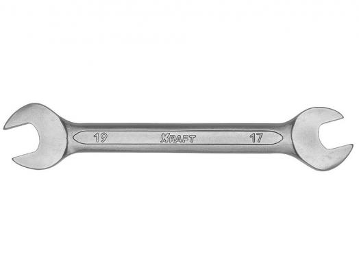 Ключ рожковый KRAFT КТ 700531 (17 / 19 мм)  хром-ванадиевая сталь (Cr-V)