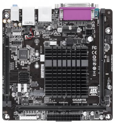 Материнская плата GigaByte J4005N D2P с процессором Intel 2xDDR4 1xPCI-E 16x 2 mini-ITX Retail