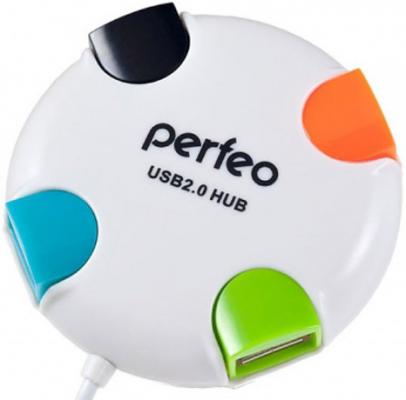 Концентратор USB 3.0 Perfeo PF-VI-H020 белый 4 x USB 2.0 белый