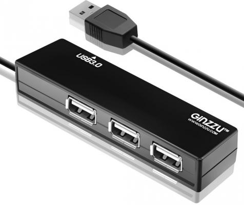 Концентратор USB 3.0 GINZZU GR-334UB 1 х USB 3.0 3 x USB 2.0 черный