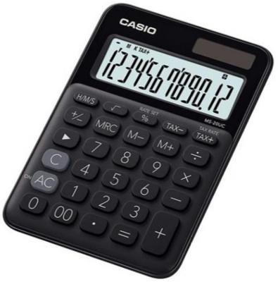 Калькулятор настольный Citizen MS-20UC-BK-S-EC 12-разрядный черный