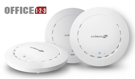 Точка доступа Edimax OFFICE 1-2-3 802.11abgnac 1267Mbps 2.4 ГГц 5 ГГц 2xLAN белый комплект из 3 шт