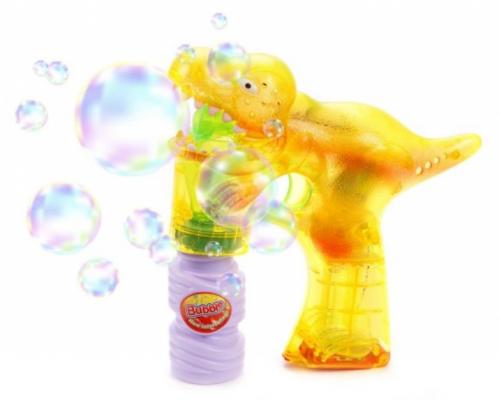 Мыльные пузыри Наша Игрушка Динозаврик световые эффекты 50 мл разноцветный