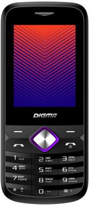 Мобильный телефон Digma LINX A242 2G черный пурпурный