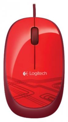 Мышь проводная Logitech M105 красный USB 910-003118