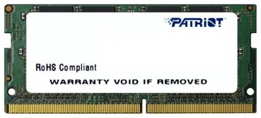 Оперативная память 8Gb (1x8Gb) PC4-19200 2400MHz DDR4 SO-DIMM CL17 Patriot PSD48G240082S