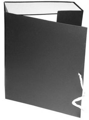 Короб архивный на завязках, бумвинил, 320х242х200 мм, черный