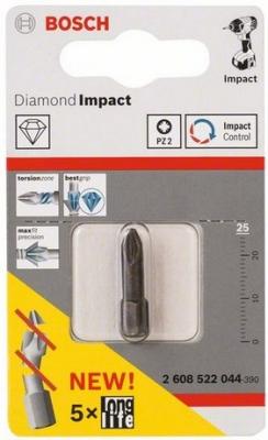 Бита BOSCH Diamond Impact Pz2 25 мм, 1 шт. (2.608.522.044)  1шт.