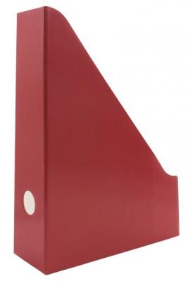 Накопитель архивный, вертикальный, лакированный микрогофрокартон, 470 г/кв.м,227х75х305 мм, красный