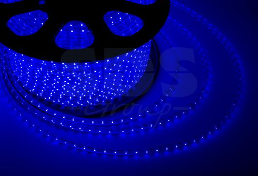 LED лента 220В, 13*8 мм, IP65, SMD 5050, 60 LED/m Синяя