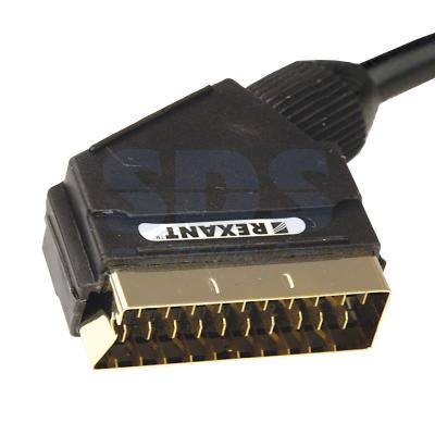 Шнур SCART Plug - SCART Plug 21pin  3М  (GOLD)  REXANT
