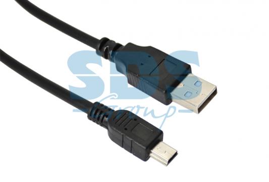Шнур mini USB (male) - USB-A (male) 1.8M черный REXANT
