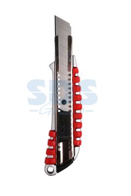 Нож с сегментированным лезвием 18 мм, металлический обрезиненный корпус Rexant 12-4900