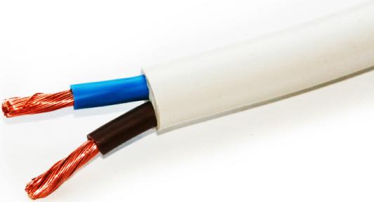Провод соединительный ПВС Калужский кабельный завод 2x2.5 мм круглый 100м белый ГОСТ