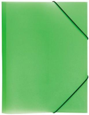 Папка на резинках, ф.A4, FOCUS прозрачный матовый, материал PP, плотность 350 мкр, 200 л., зеленый