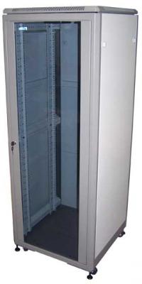 Шкаф 19"  Eco, 21U 600x800, серый, дверь стекло, 600х800х1140 мм, 3 части TWT-CBE-21U-6x8