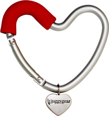 Крепление для сумок Buggygear Сердечко (silver/red)