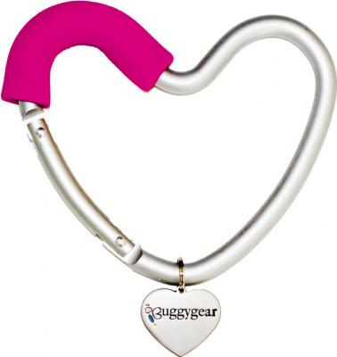 Крепление для сумок Buggygear Сердечко (silver/pink)