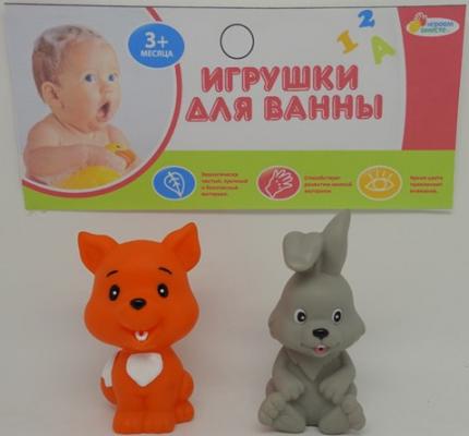 Резиновая игрушка для ванны ИГРАЕМ ВМЕСТЕ ЗАЯЦ+ЛИСА LXB333_335 (100)