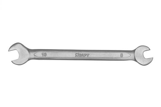 Ключ рожковый KRAFT КТ 700523 (8 / 10 мм)  хром-ванадиевая сталь (Cr-V)