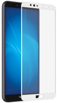 Закаленное стекло с цветной рамкой (fullscreen) для Huawei Honor 7A/Y5 (2018) DF hwColor-58 (white)
