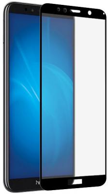 Закаленное стекло с цветной рамкой (fullscreen) для Huawei Honor 7A/Y5 (2018) DF hwColor-58 (black)