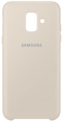 Чехол (клип-кейс) Samsung для Samsung Galaxy A6 (2018) Dual Layer Cover золотистый (EF-PA600CFEGRU)
