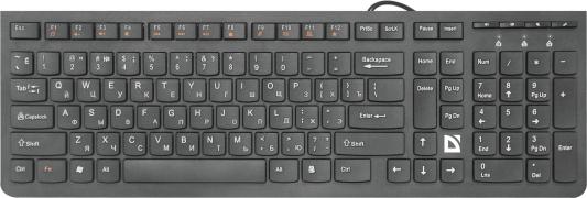 Клавиатура проводная Defender SM-530 USB черный